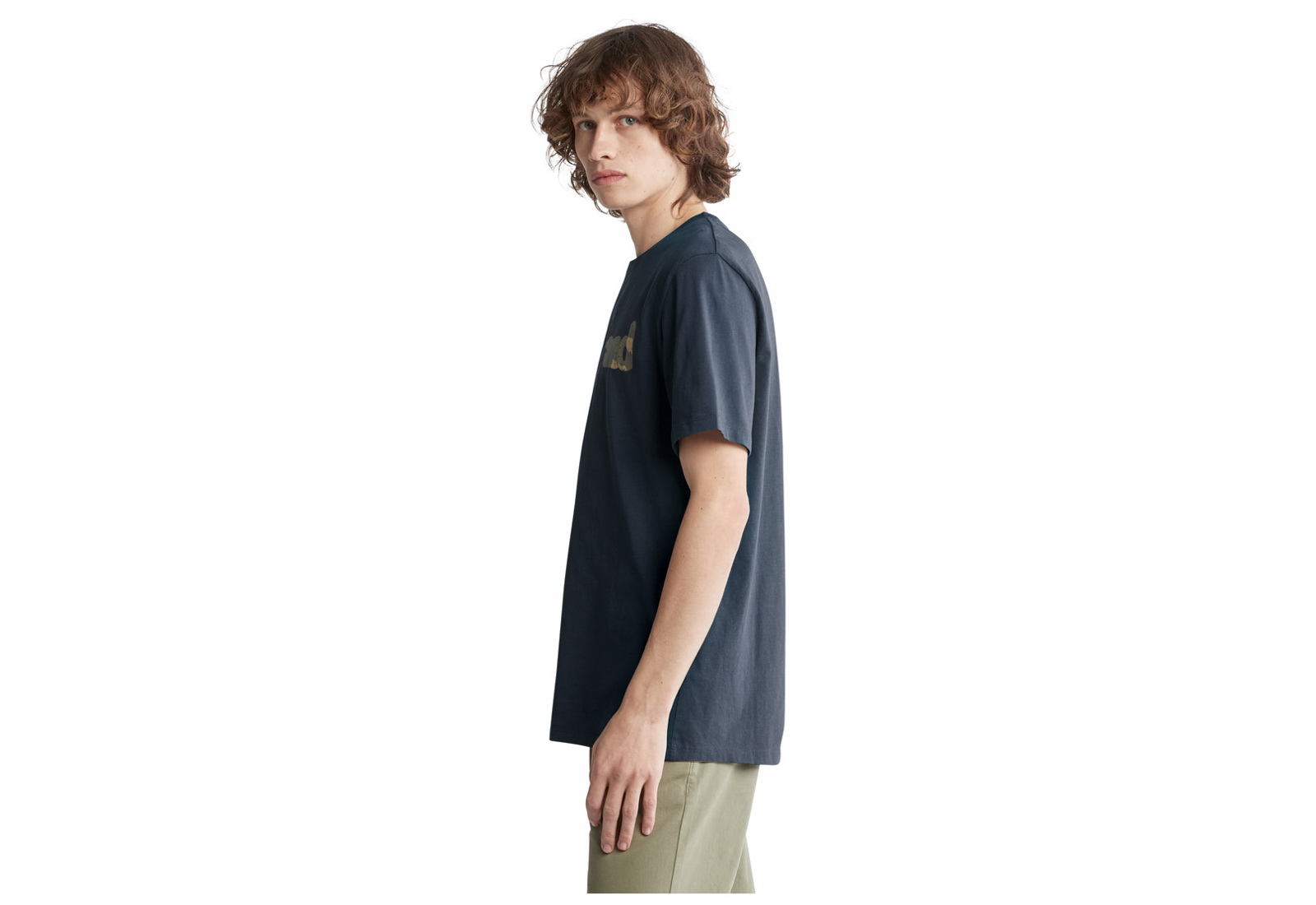 Timberland Oblečení Ss Lin Logo Camo Tee